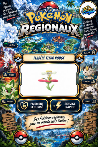 Flabébé rouge gen pokemon - rouge, 6
