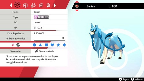 Zacian evento ultra shiny - ultra, 6iv