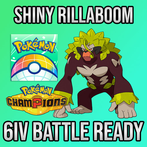 6iv shiny rillaboom - shiny, +