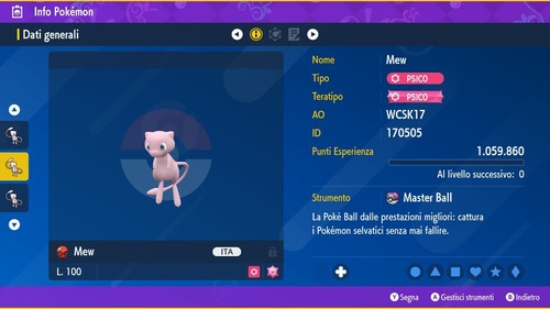 Mew 6iv masterball pokemon - mew,