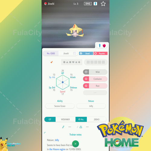 Shiny jirachi evento - shiny,