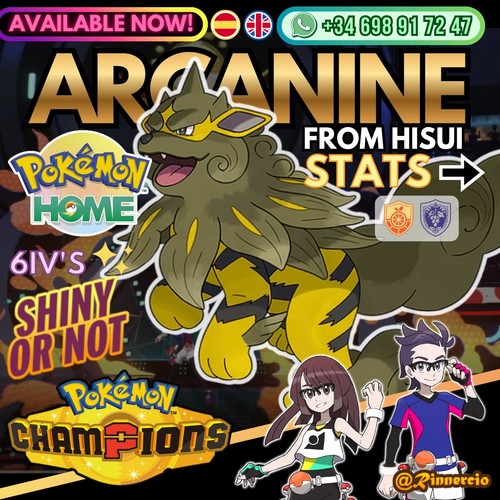 Arcanine hisui 6ivs shiny - arcanine,