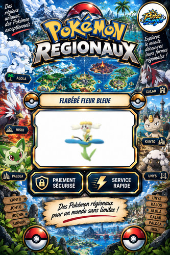 Flabébé bleu gen - gen, pokemon