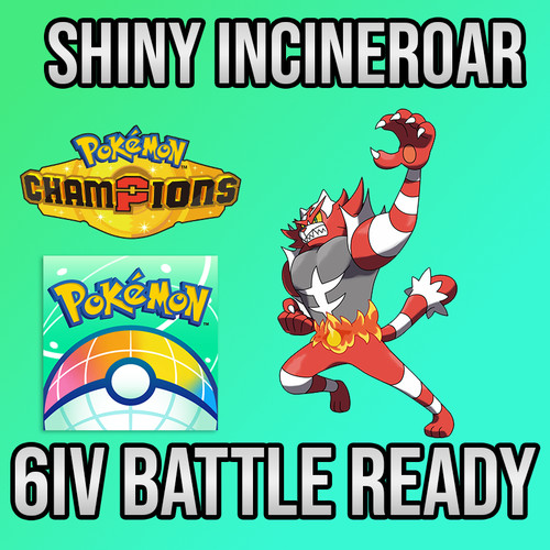 6iv shiny incineroar battle - shiny,